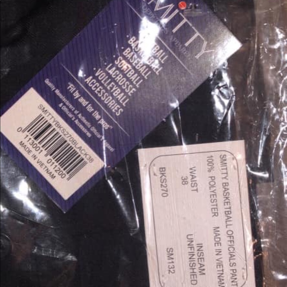 Smitty referee pants size 38 NWT